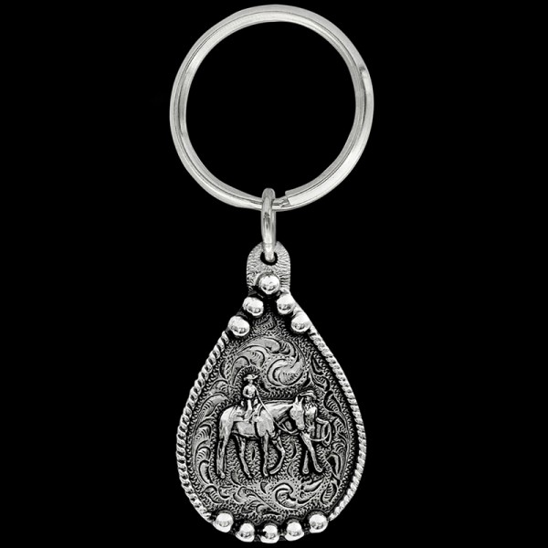 Elevate your style with our Leadline Teardrop Keychain. Perfect for horse enthusiasts, this elegant accessory adds a touch of sophistication to your keys. Shop now for equine-inspired charm! 